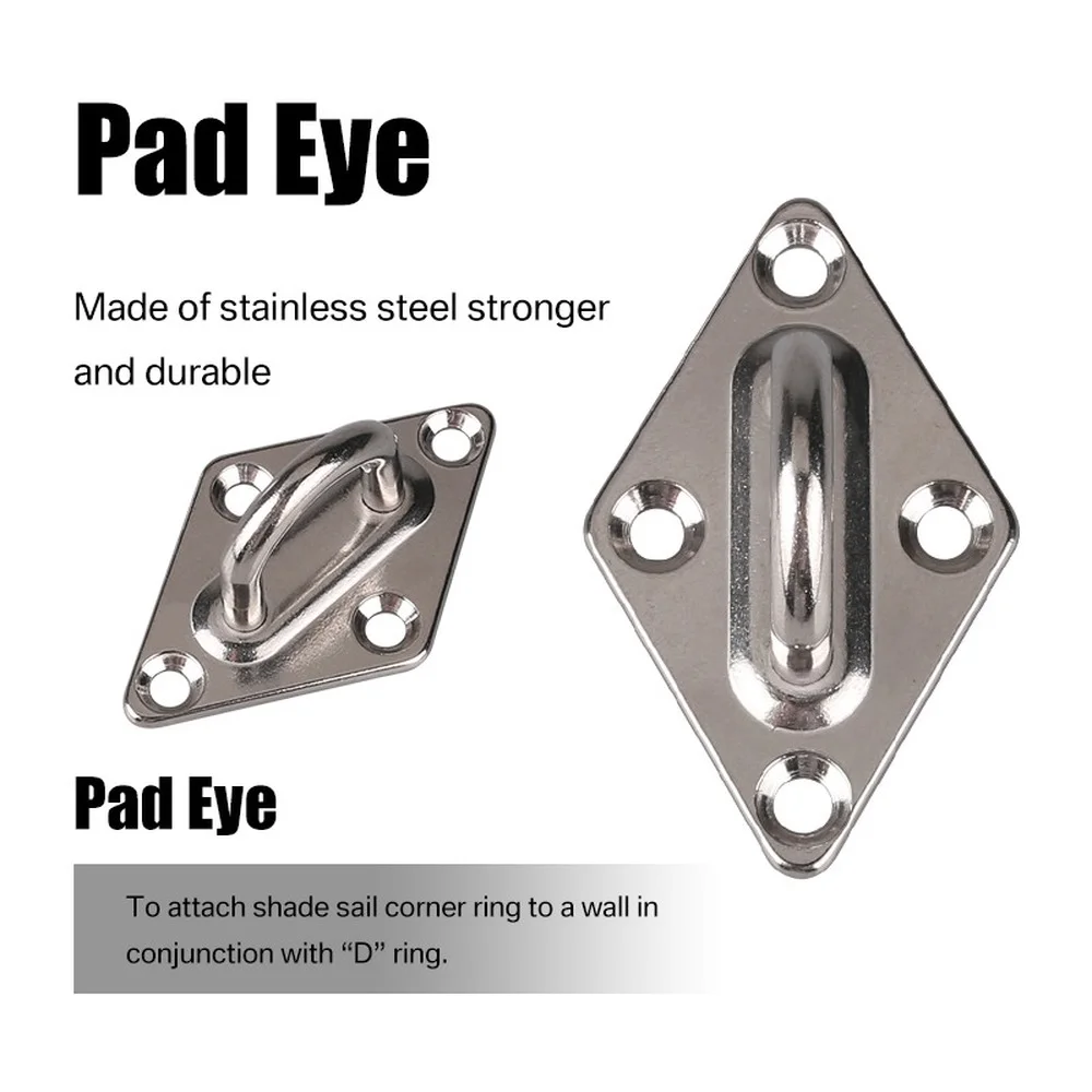 Kit de herrajes para vela de parasol, 24 unidades/juego, Kit de instalación de dosel de parasoles de acero inoxidable 304 para instalar accesorios de toldo - imagen 5