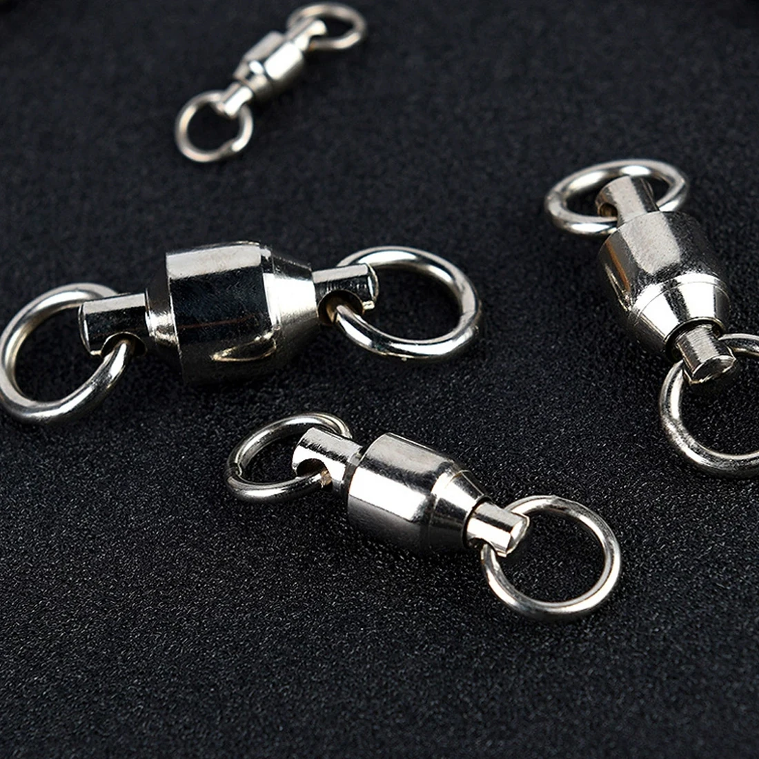 9KM 10 Uds rodamiento de bolas pesca giratorio conector de acero inoxidable pesca en agua dulce y salada para curricán - imagen 3