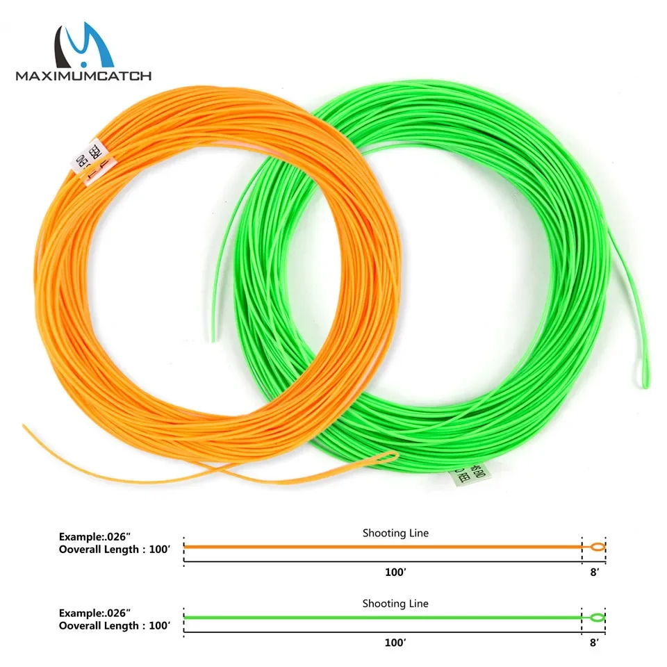 MAXCATCH Línea flotante con bucle frontal – Naranja y verde lima - imagen 3