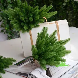 Plantas artificiales con ramas de pino, accesorios para árbol de Navidad, decoraciones para fiesta de año nuevo, adornos de Navidad, regalo para niños, 10 piezas