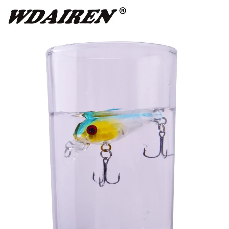 Señuelo de Pesca Topwater Crankbait, 4,5 cm, 3,5g, Wobblers de plástico, cebo duro Artificial con anzuelos, Lucio, aparejos de Pesca, 1 ud. - imagen 5