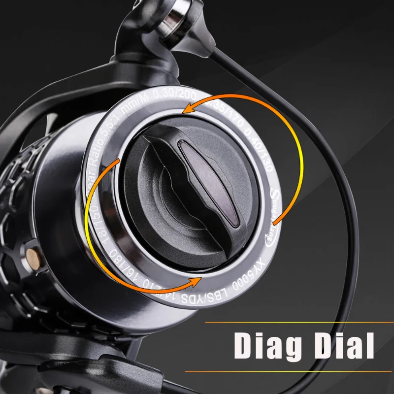 Sougayilang-carrete de Pesca giratorio 13 + 1BB, peso ligero, carrete de Pesca de aluminio Ultra suave con carrete de grafito de repuesto gratis - imagen 4