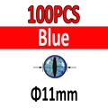 100pcs Blue 11mm