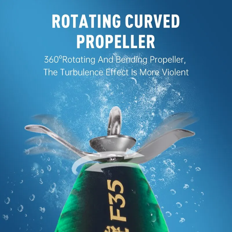 Kingdom Propeller-señuelo de pesca Topwater Popper, 35mm, 5,4g, Wobblers, cebos duros artificiales para trucha, Lucio, lápiz flotante - imagen 5