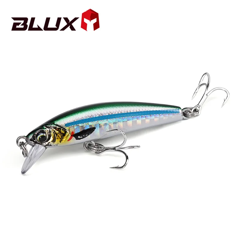 BLUX Gravity Minnow-señuelo de pesca termorretráctil de 50mm de largo, Wobbler de 4,3g para agua dulce, agua salada, Lucio, cebo de plástico duro - imagen 3