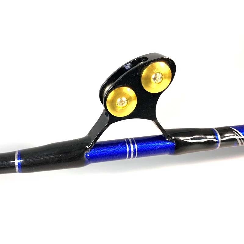 Balanzze-Caña de curricán de pesca en el mar, caña de juego grande con mango recto doblado, resistente en agua salada, 6 pies, 100 libras, 3 + 1 guías - imagen 5