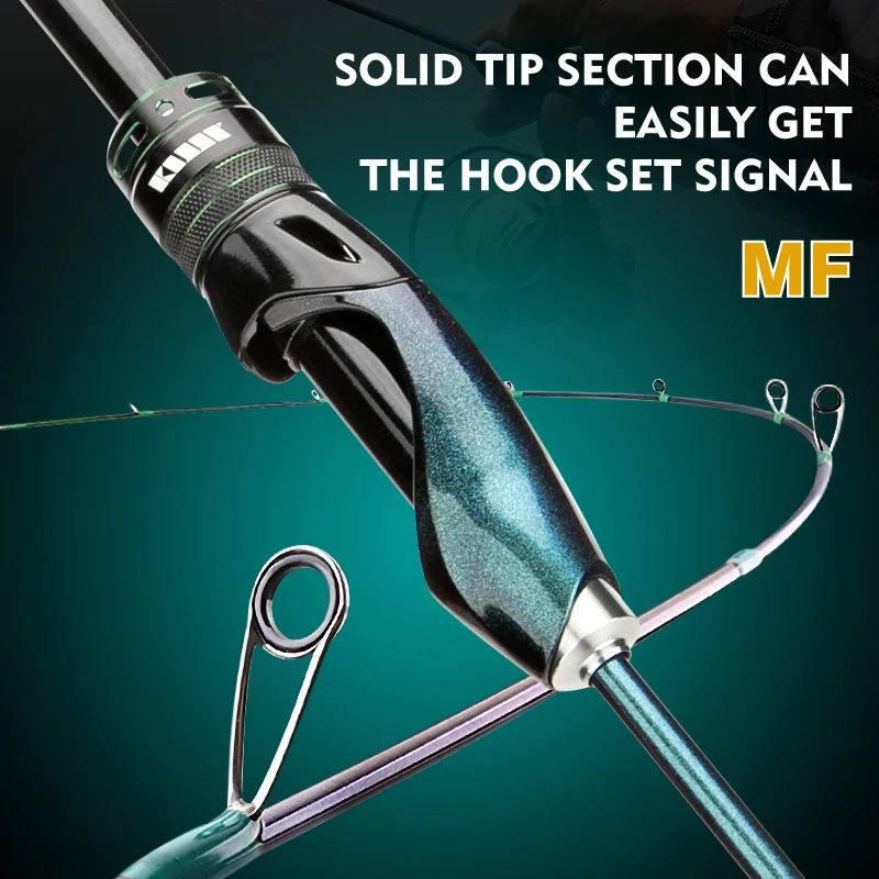 Caña de pescar CEMREO de punta sólida para trucha, caña de pescar de fundición, caña giratoria, caña ligera de fibra de carbono, aparejos de pesca PHANTOM - imagen 3