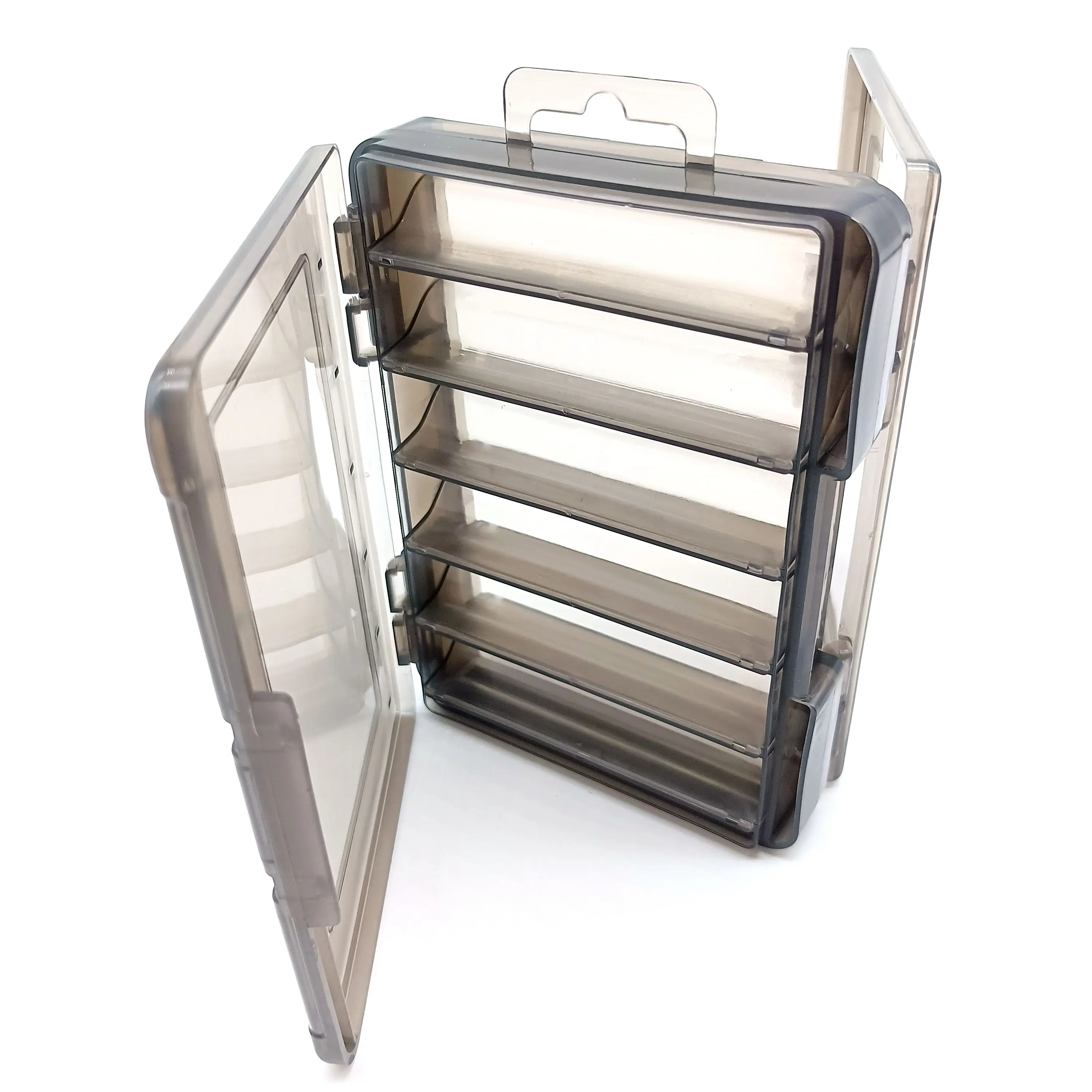 DUODUOYU 1 Uds nuevas cajas de aparejos de pesca de doble cara con 12 compartimentos caja de almacenamiento de aparejos de pesca multirejilla portátil - imagen 3