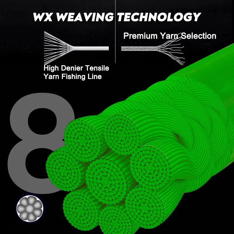 VIKINGAR-sedal de pesca trenzado de 8 hebras, Micro 300, 500M, multifilamento Ultra suave, línea de PE, tejido japonés de alta resistencia, nuevo pesca - imagen 2