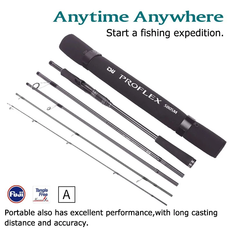 TSURINOYA PROFLEX-caña de pescar de fundición larga, serie empaquetable, 5 secciones, 2,44 m, lubina, Shore, Jigging, guía FUJI, fundición giratoria - imagen 2