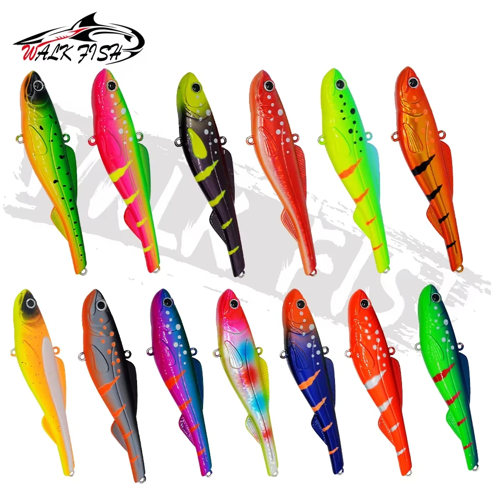 WALK FISH-señuelo para pesca en hielo, 9cm/26g, 1 Uds., capa de natación completa de largo alcance, cebo duro, señuelo biónico, equipo de pesca, gancho de Metal - imagen 5