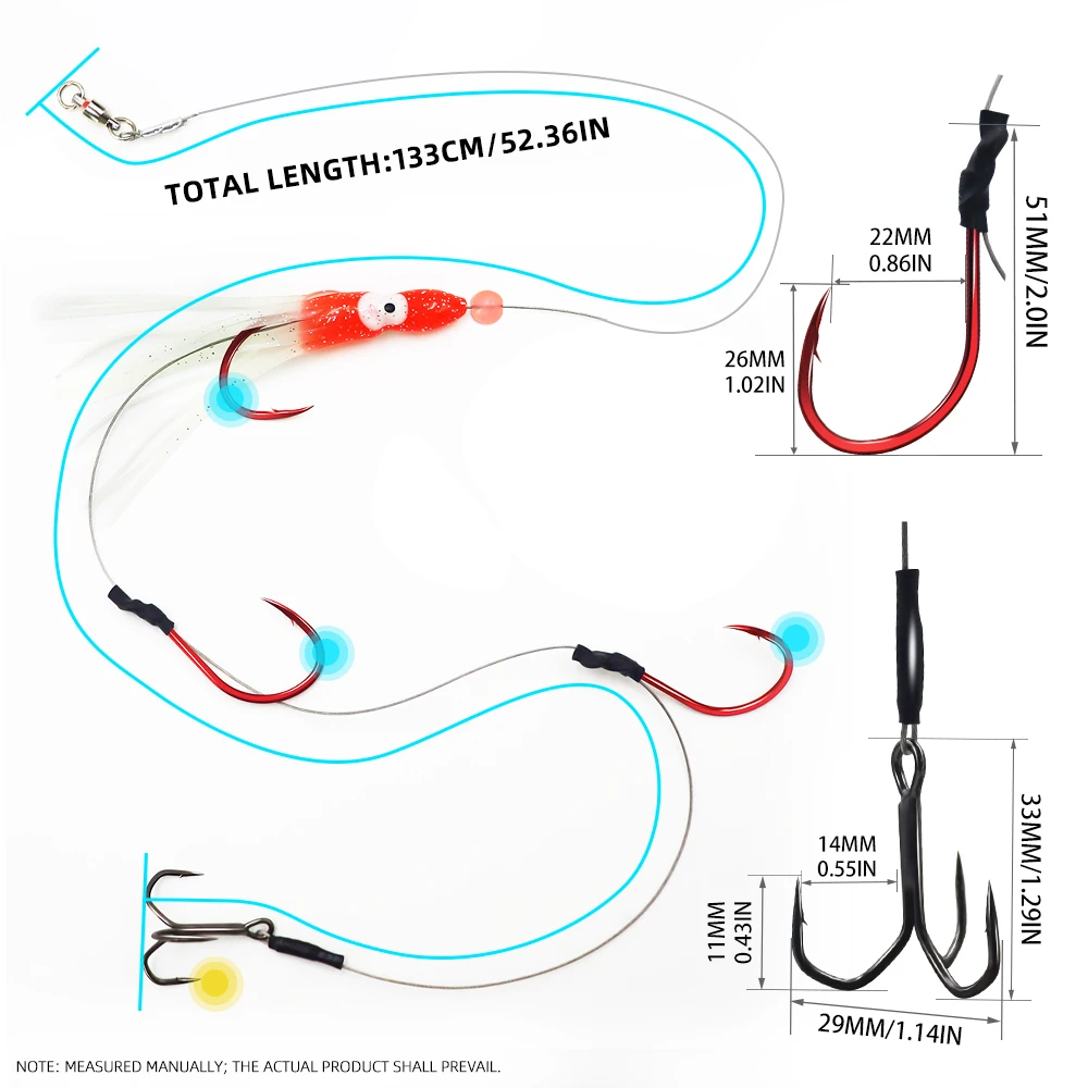ZYZ, 1 unidad, líder de pesca en el mar, aparejos de cebo vivo, alta resistencia, 49 hebras, alambre de acero, aparejos de pesca de carrete eléctrico - imagen 2