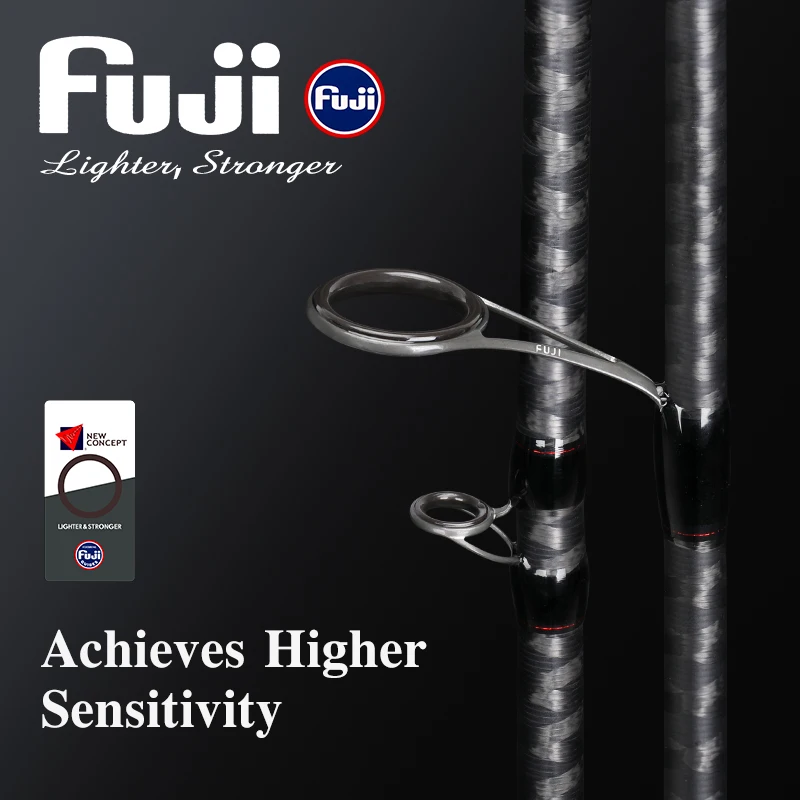 Caña de pescar en hielo TSURINOYA M ML, caña de carbono giratoria de tiro largo de acción rápida, guía PTEROSAURIA FUJI, caña de alta resistencia - imagen 3