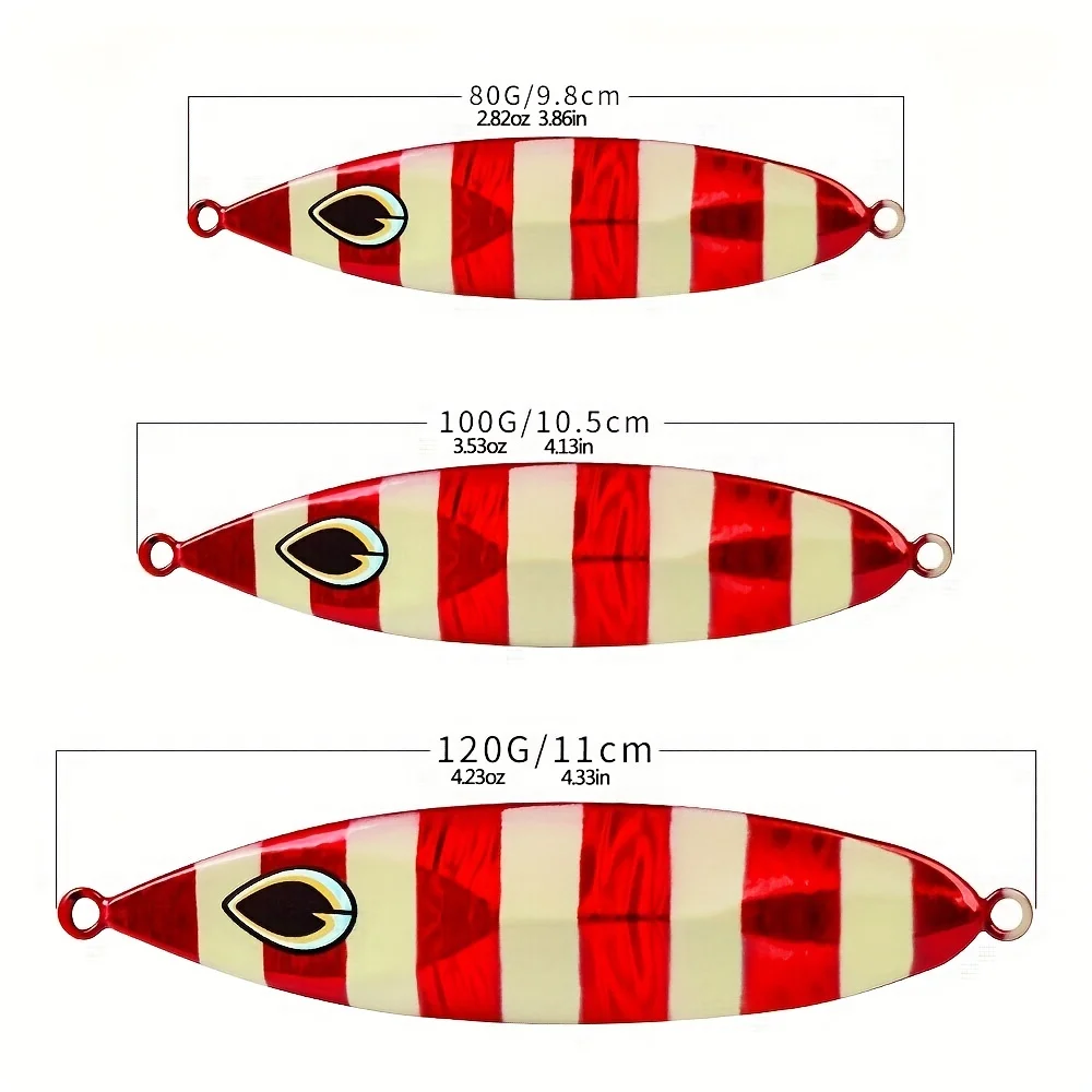 Señuelo de pesca de Metal piezas VIB, 80G, 100G, 120G, señuelos de hundimiento, señuelos de mar, cuchara, bueno para pesca Jigging, cebo de hielo duro, 1 unidad - imagen 4