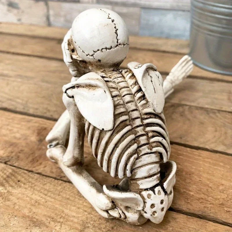 Esqueleto humano Halloween – Decoración gótica terrorífica para hogar - imagen 4