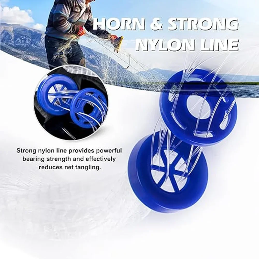 Red de pesca de agua salada americana Goture, trampa de cebo de tamaño de malla pequeña, redes de peso para lanzar peces, redes de pesca para lanzar a mano - imagen 4