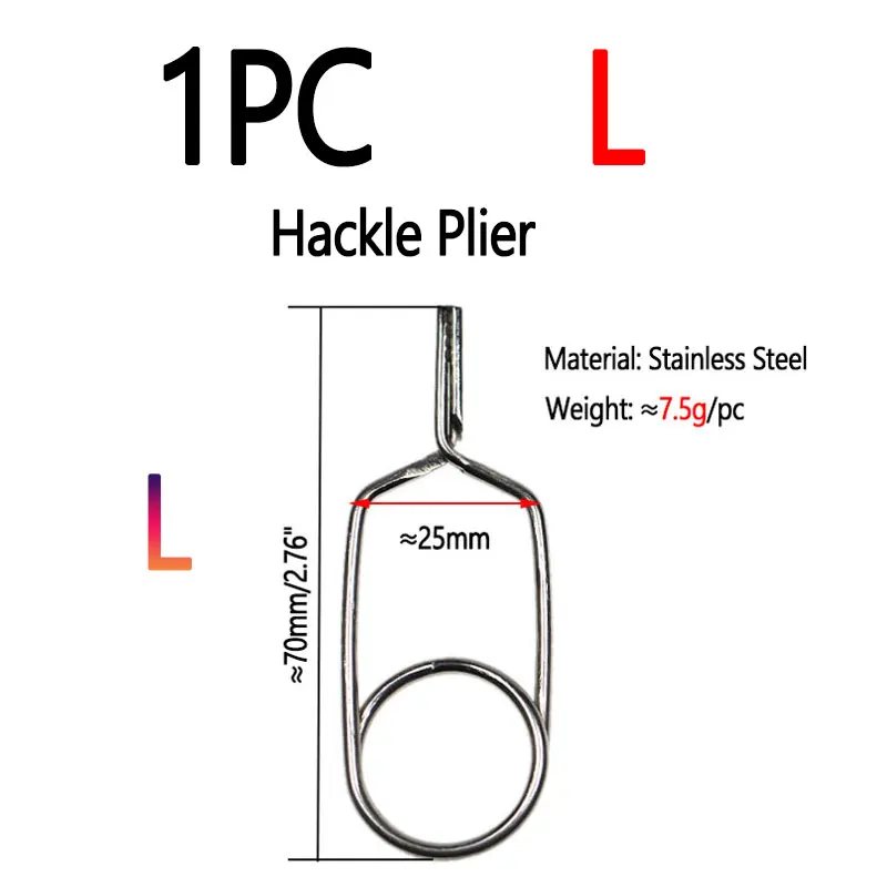 1pc L  Hackle Pliers