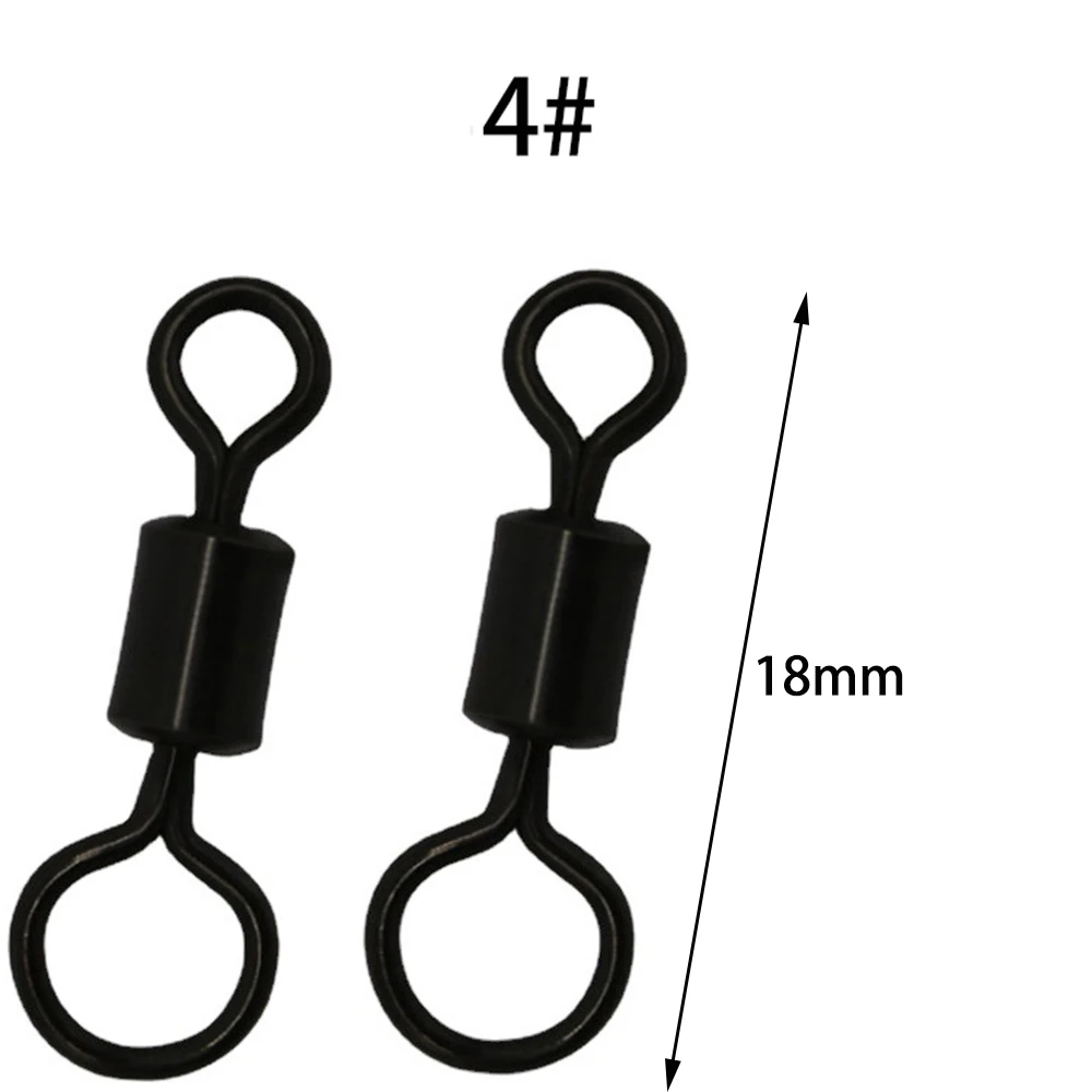 Giratorios Ledear negro mate – Ojo grande y pequeño para carpa - imagen 2