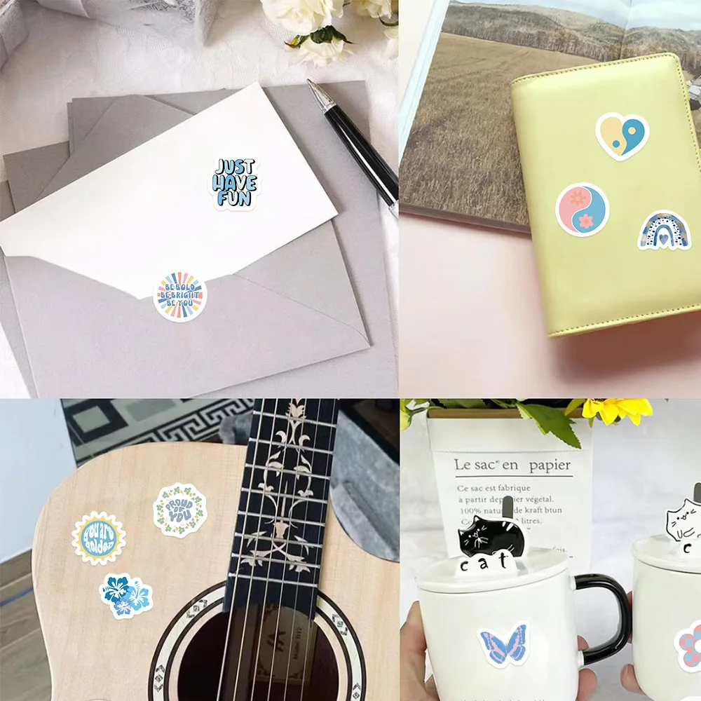 Pegatinas de grafiti de dibujos animados para teléfono, guitarra, portátil, Notebook, Maleta, botellas de agua, regalo, 500 piezas por rollo - imagen 5
