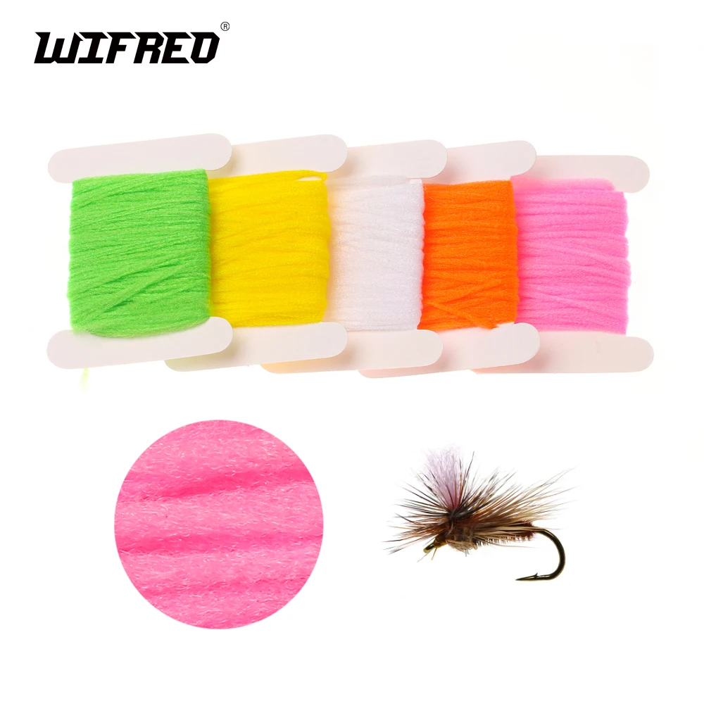 WIFREO-tarjeta de 5m Para poste de ala, Material de hilo sintético Para pesca con mosca seca, señuelo de trucha, paracaídas de Ninfa Emerger