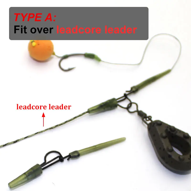 Accesorios de pesca de carpa de 30 piezas, Clip de plomo, cola giratoria de cambio rápido, mangas antienredos de goma para aparejos de pesca de carpa, aparejos de pesca gruesos - imagen 5