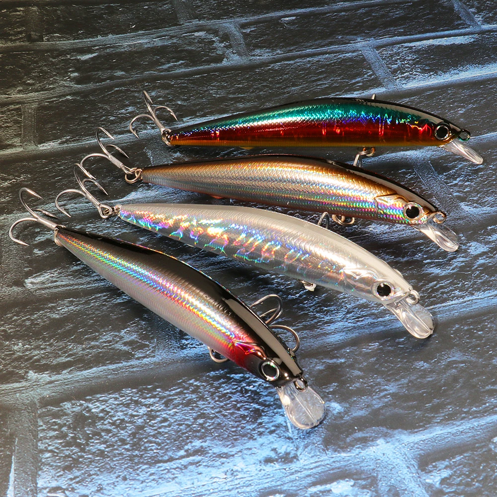 GOBAI 11,4 cm 13g calidad profesional imán peso suspensión Minnow manivela modelo caliente señuelo de pesca Wobbler 2 uds cebo Artificial - imagen 3