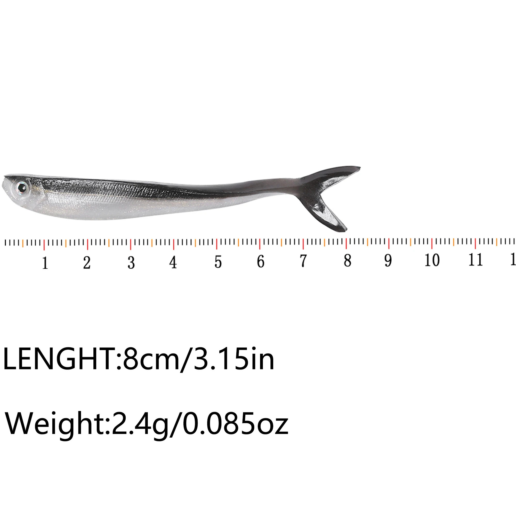 Wobbler delineador fácil para pesca de Lucio, señuelos de cola, cabeza de plantilla, cebo Artificial, gusanos de goma blanda, carpa, Tiro en gota, Swimbait, 30 unids/lote por caja - imagen 3