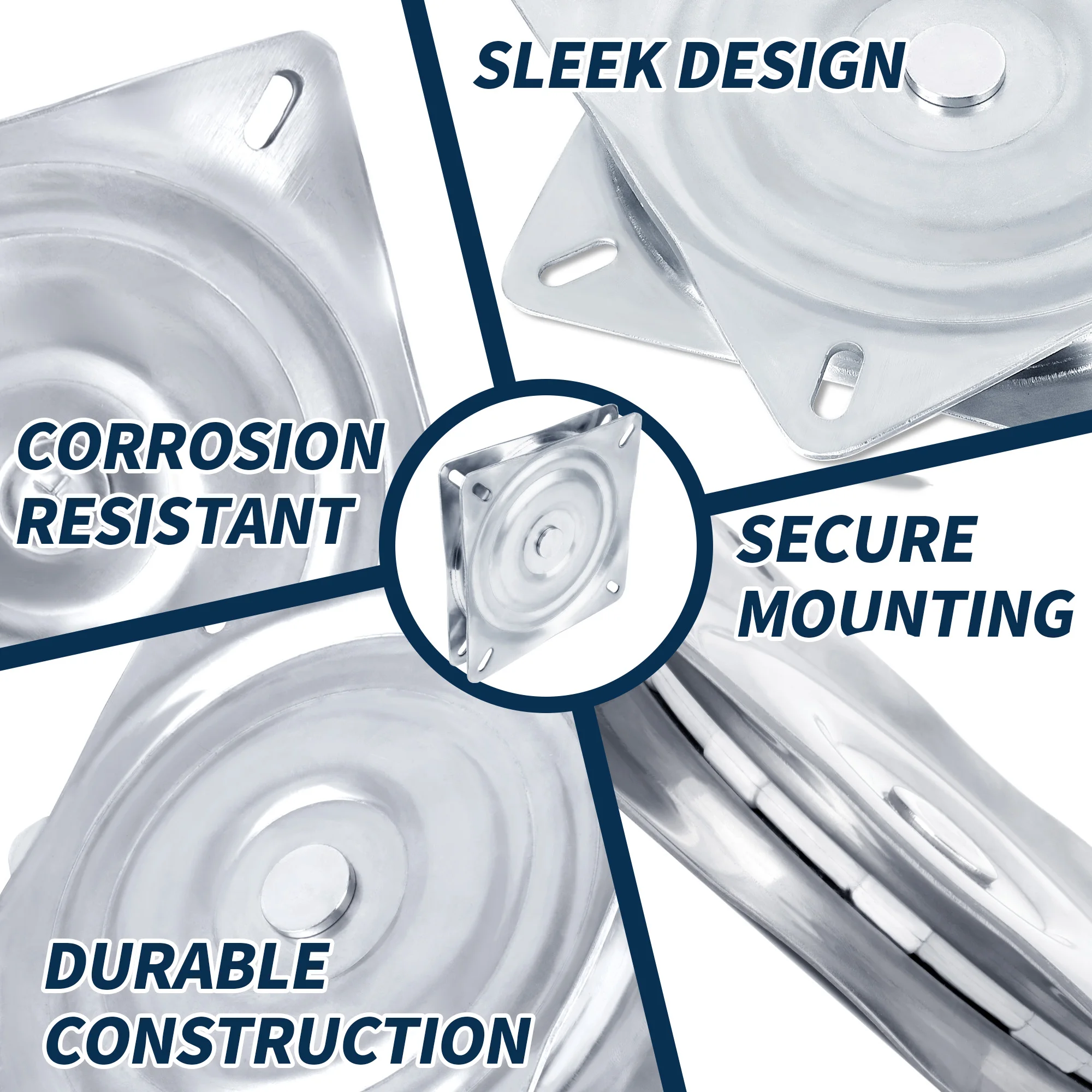 Giratorio para asiento de barco, placa giratoria para asiento de acero inoxidable 316, base de asiento de 7 "x 7" para asiento de barco, soporte giratorio para taburete de bar, sillas giratorias - imagen 4