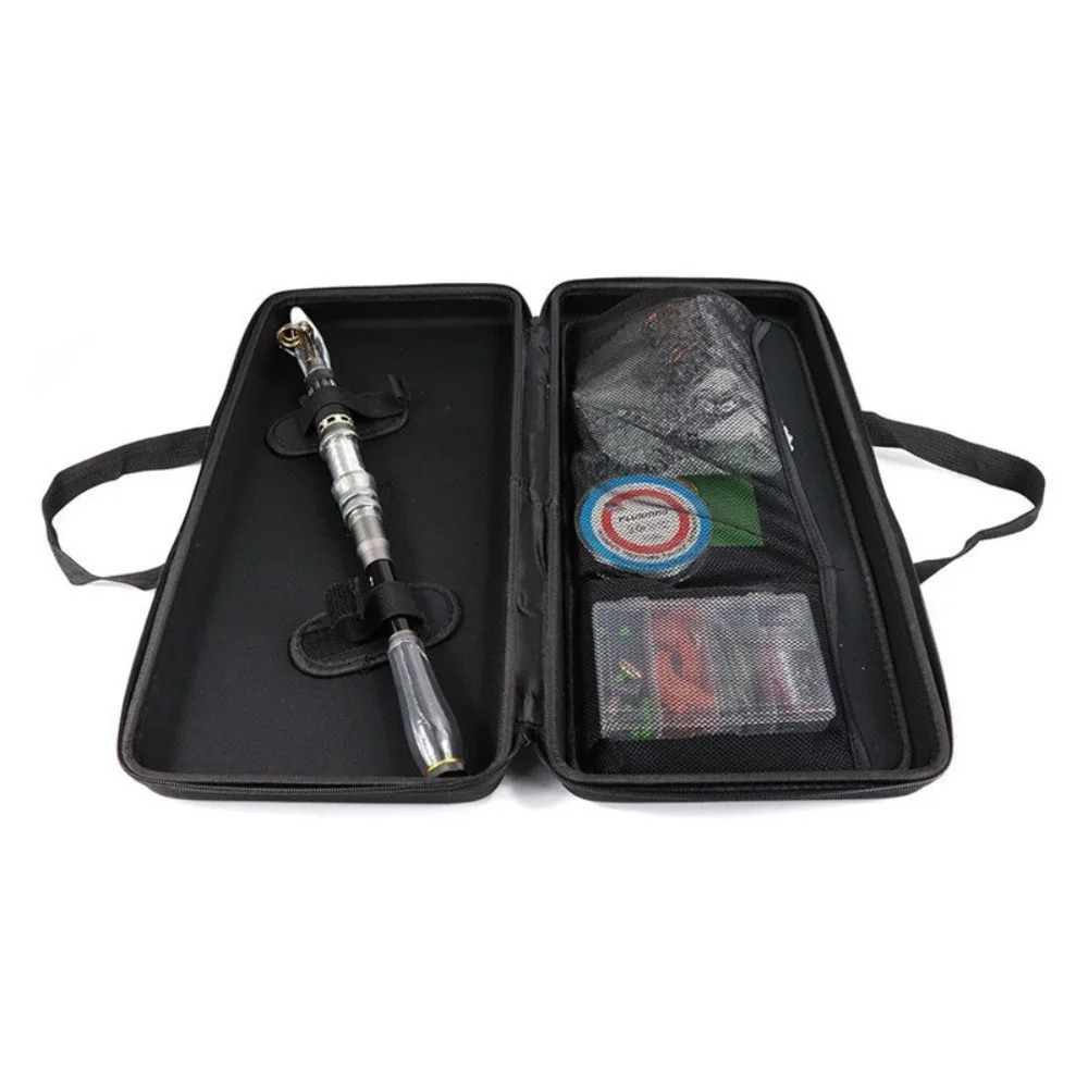 2025 Bolsas de pesca cruzadas Correa Estuche de almacenamiento de poste portátil Bolsa de transporte de carrete de pesca EVA al aire libre