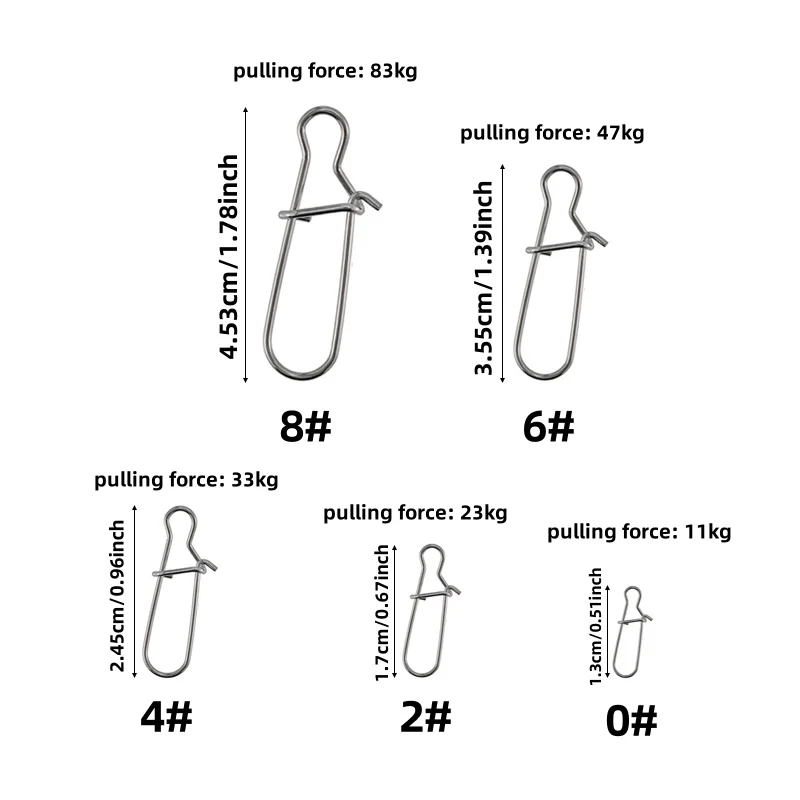 ¡50/100 Uds. Clips de pesca de acero inoxidable: accesorio de cebo rápido y fácil para pesca marina y de agua dulce! - imagen 4