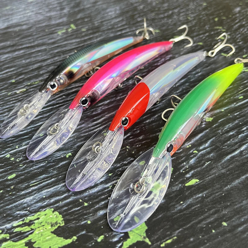 1 Uds. 125mm 24,5g pececillo grande pececillo flotante para Pesca Wobbler señuelo Trolling cebo duro Lucio Pesca Isca aparejos de Pesca 9090 - imagen 4