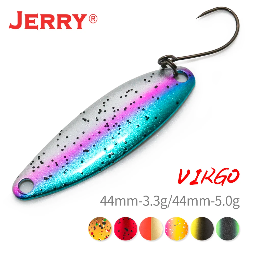 Jerry Virgo1pc Área cucharas para trucha cucharas de curricán Señuelos de pesca profesionales de alta calidad cebo giratorio de agua dulce aparejos de pesca