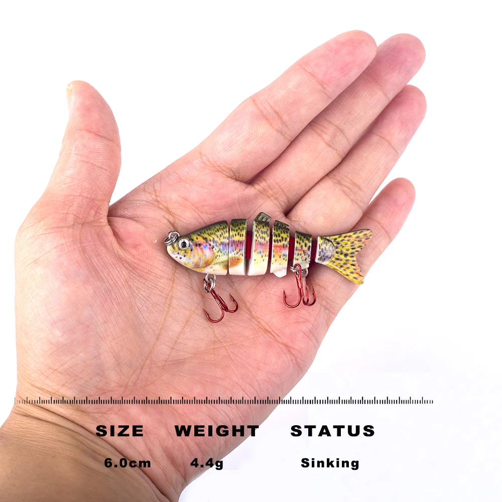 CCLTBA Mini señuelo articulado – Hundimiento lento para lubina - imagen 2