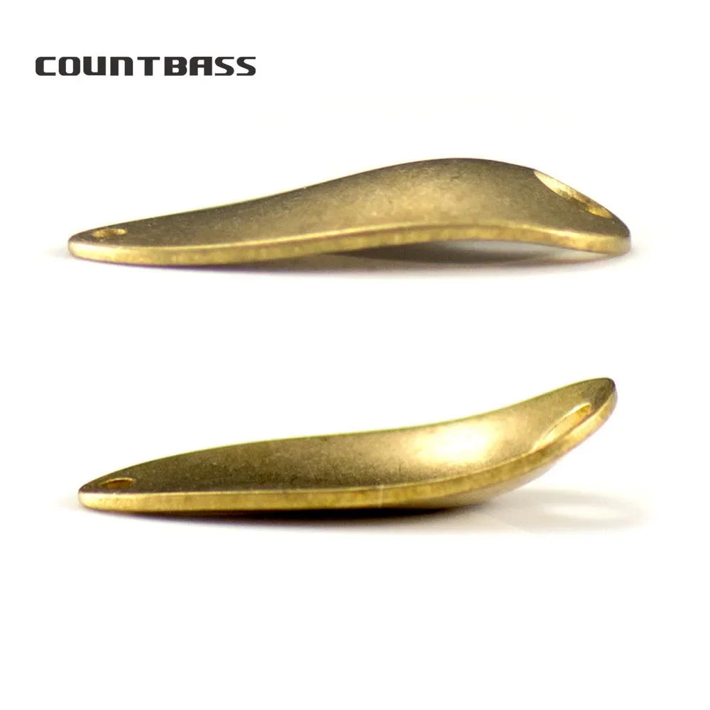 Countbass 50 Uds. Cucharas de pesca de fundición de salmón de latón en blanco SP011 2,2g (5/64oz), cebos de señuelo de pesca de Lucio de agua dulce - imagen 4