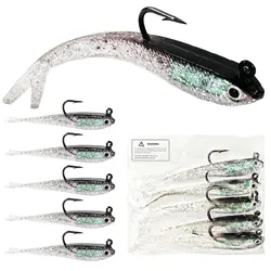 Free Fisher señuelo suave con anzuelo jighead y cola de horquilla