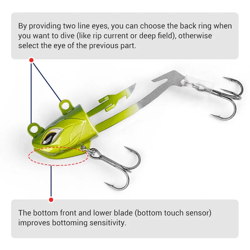 Noeby Shad Jig Head 21g – Para lubina - imagen 5