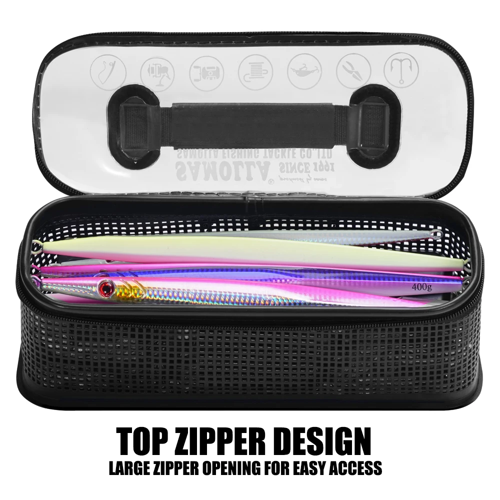 Caja de pesca con plantilla gruesa, bolsa para señuelos de Jigging, cajas de equipo de pesca impermeables, sublínea principal de pesca en el mar, estuche de almacenamiento flotante, bolso - imagen 4