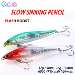 Cebo lápiz hundimiento lento lucio – Jerkbait Wobbler Flash