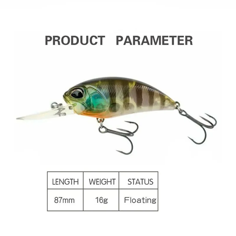 Señuelo de pesca Crankbait, 2 uds., 87mm, 15,5g, cebo duro Artificial, agua salada, Wobblers de buceo profundo, Jerkbaits, aparejos de pesca, cebos de manivela - imagen 2