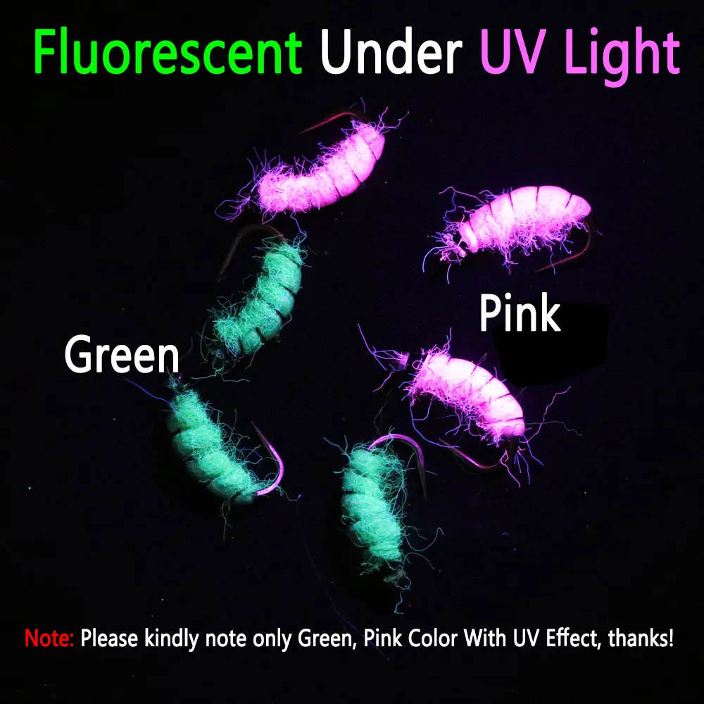 Bimoo 12 # 5/6 Uds. Scud sin púas, mosca de ninfa checa, camarones realistas, mosca para pesca de trucha, cebos - imagen 5