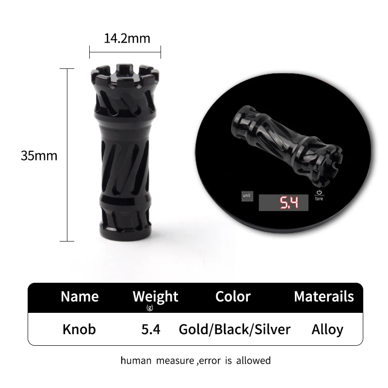 Kawa-mango de carrete de pesca, materiales de aleación para Shi/Da, accesorio de mango de carrete ligero, 5,4g de longitud, 35mm, incluye rodamientos, 1 ud. - imagen 3