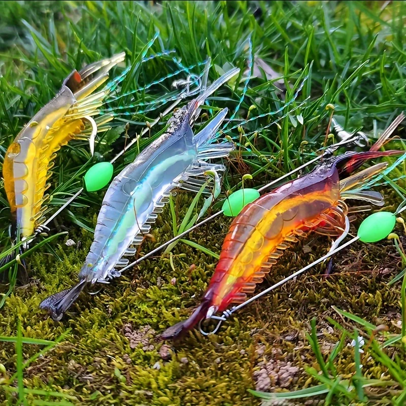 Juego de señuelos de camarón realistas Premium de 7 piezas, detalles de alta definición para cebo Irresistible, Kit de pesca duradero para agua salada y agua dulce - imagen 3