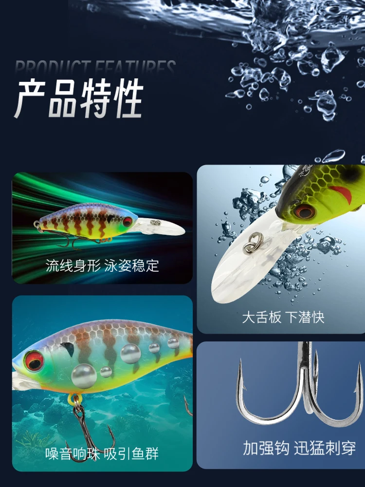 Cebos duros flotantes minnow 52mm para señuelo de pesca de Lucio wobbler pesca - imagen 5