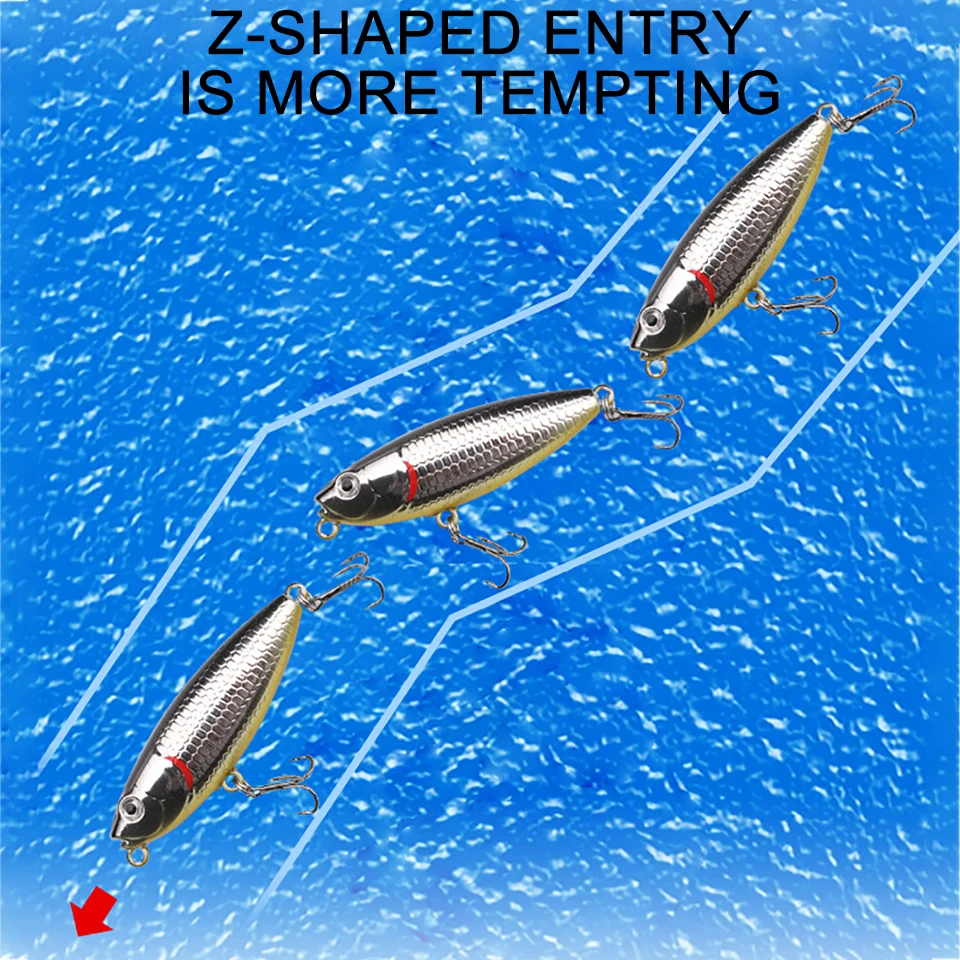 WALK FISH-señuelo duro de Pesca flotante Artificial, cebo de agua superior para perros, aparejos de Pesca Wobbler, 6cm/6,5g - imagen 4