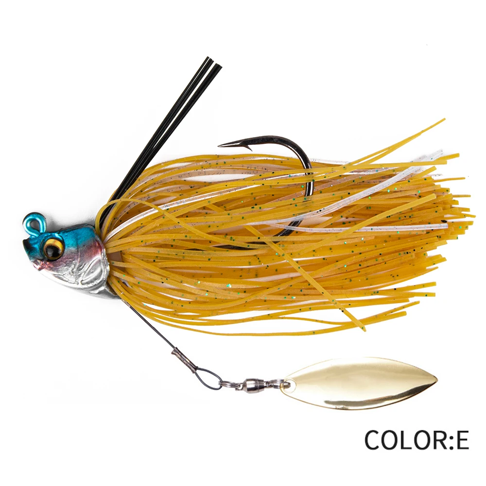 Spinnerbait falda silicona – Jig para lubina, trucha y snakehead