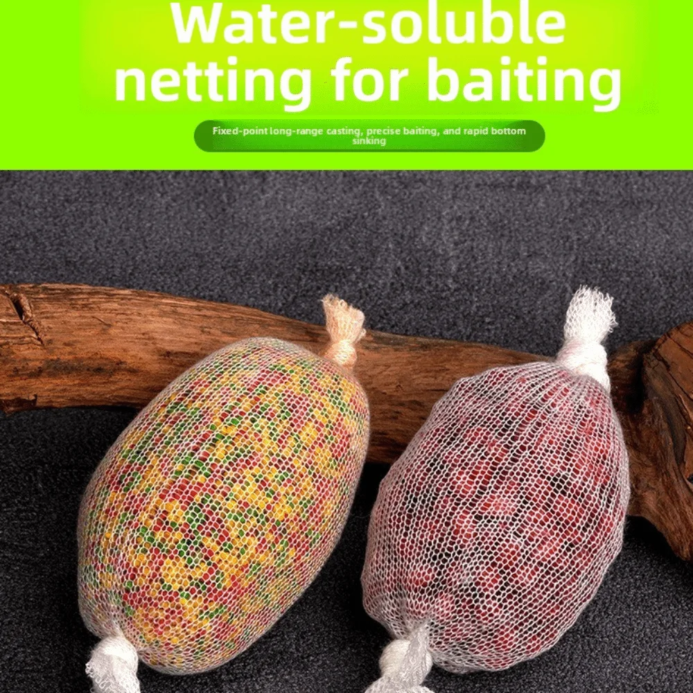 18mm 25mm 37mm 44mm 60mm PVA malla de pesca Soluble en agua 5m de longitud redes de cebo solubles en agua redes de cebo de varios tamaños trampa de pesca - imagen 5