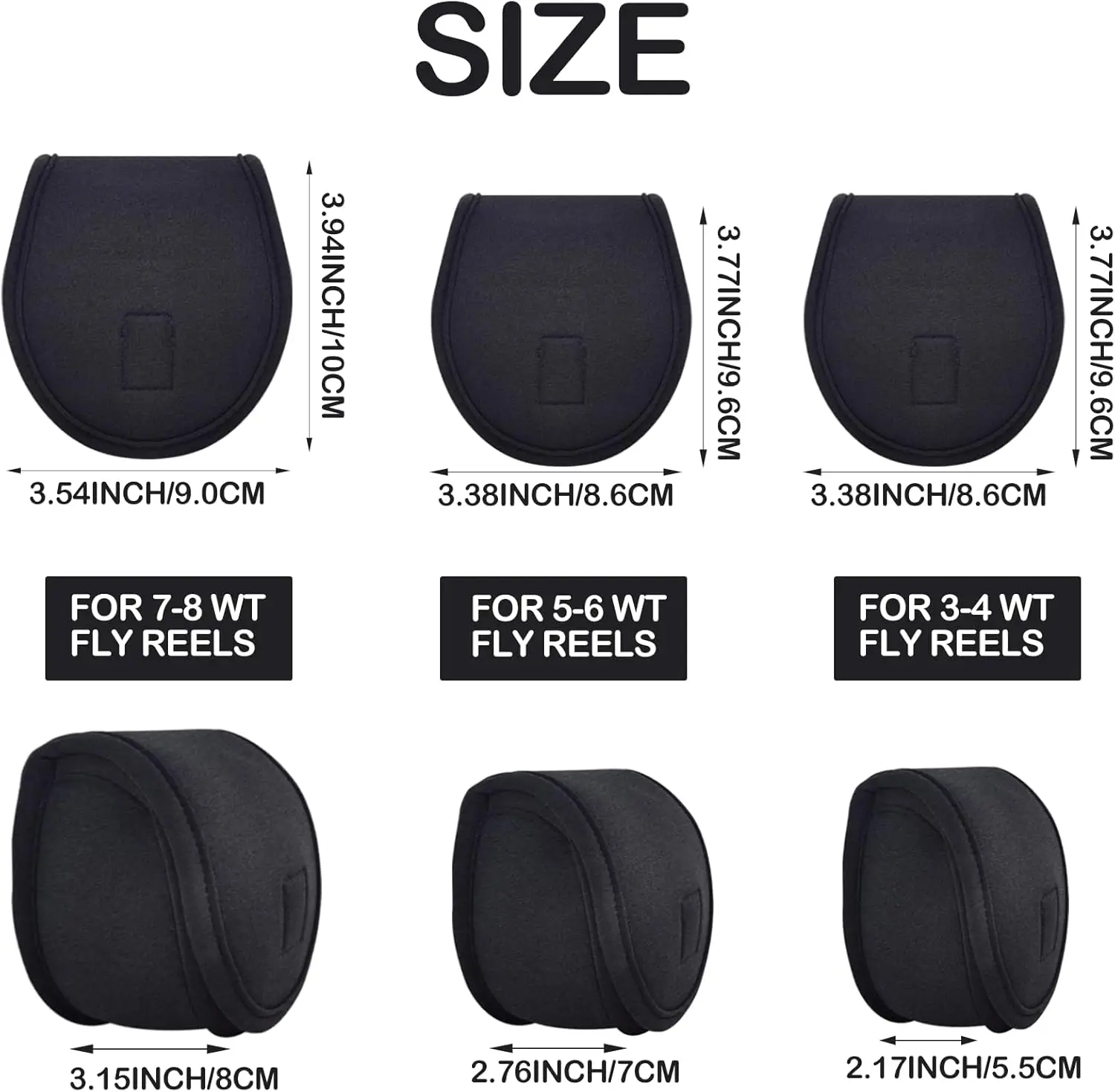 Aventik-funda de neopreno para carrete de pesca con mosca, funda para montaje 5/6 7/8wt, almacenamiento de carrete de mosca - imagen 3