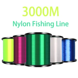 Línea líder de carpa 3000 m: monofilamento recubierto de fluorocarbono