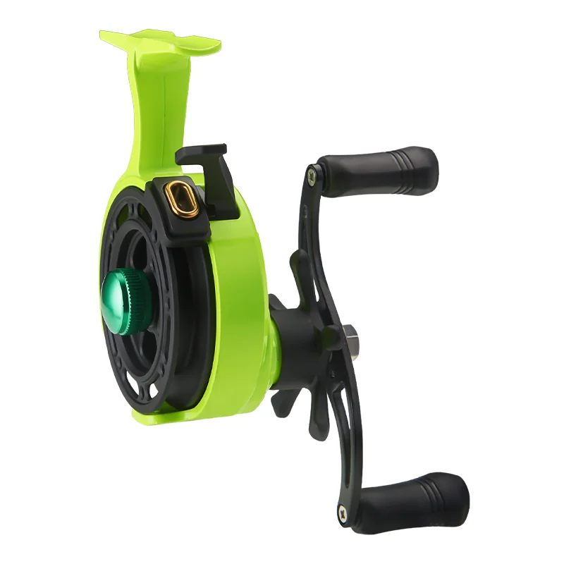 Carrete de pesca en hielo, balsa, rueda de pesca delantera, carrete de plástico 4 + 1BB, línea de ajuste de freno magnético, Control de velocidad, espacio Radial para pesca en hielo - imagen 3