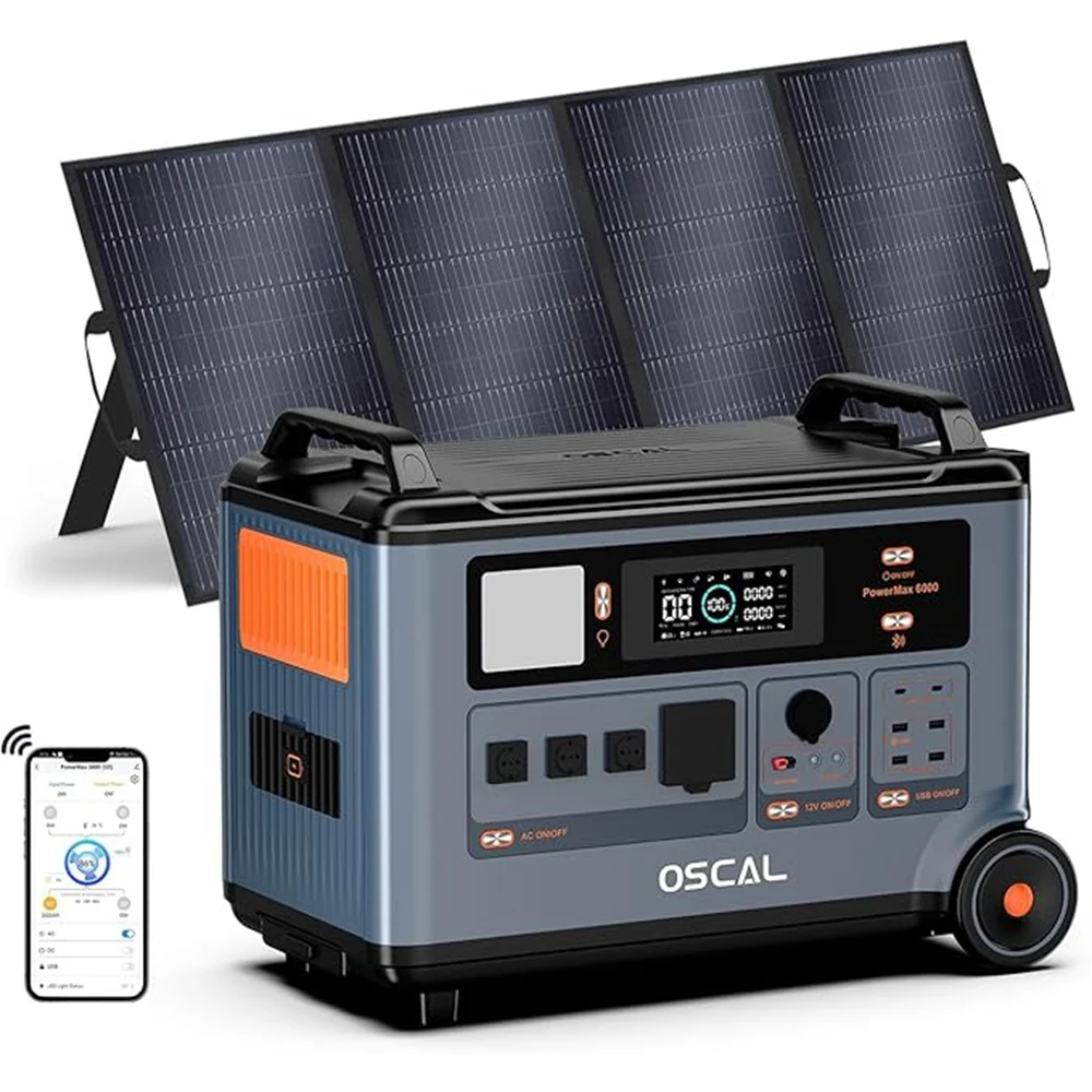 Generador Solar OSCAL con panel integrado y estación LiFePO4 portátil - imagen 5